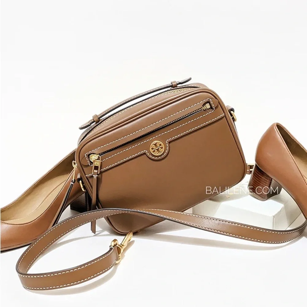 Tory Burch T monogram Camera Crossbody Bag in Moose